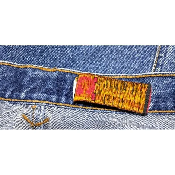 Lawman Western Womens Denim Jeans Size 15 100% Cotton High Rise Straight Leg Vin - Picture 5 of 7